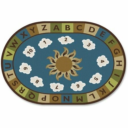 CARPETS FOR KIDS Sunny Day Learn and Play Rug, Nature, Oval, 6ft x9ft CPT94706